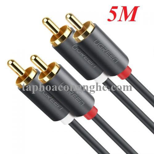 Ugreen 10520 5M màu Đen Cáp âm thanh Bông sen 2 ra 2 dương AV104 30010520